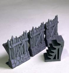 Palisade straight walls and stairs